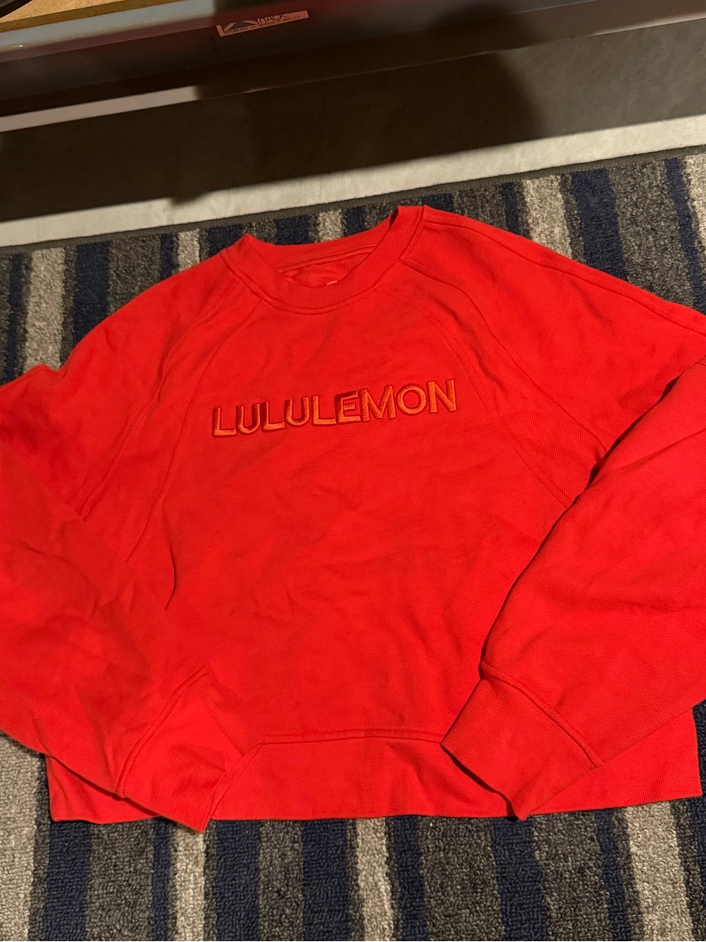 Lululemon Red Logo Crewneck Sweatshirt